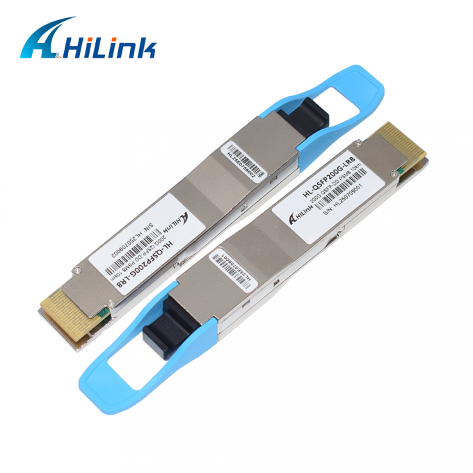 فرستنده و گيرنده نوری 10KM 1310nm MPO16 APC 8 درجه DOM 200G QSFP DD LR8 PSM8 فاصله طول موج 1