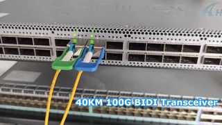 تست فرستنده و گیرنده 100G QSFP28 BIDI 40KM