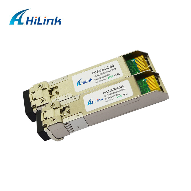 فرستنده و گیرنده WDM 25G SFP 1270nm 1330nm 10KM SMF SFP28 BIDI LR با DDM CDR