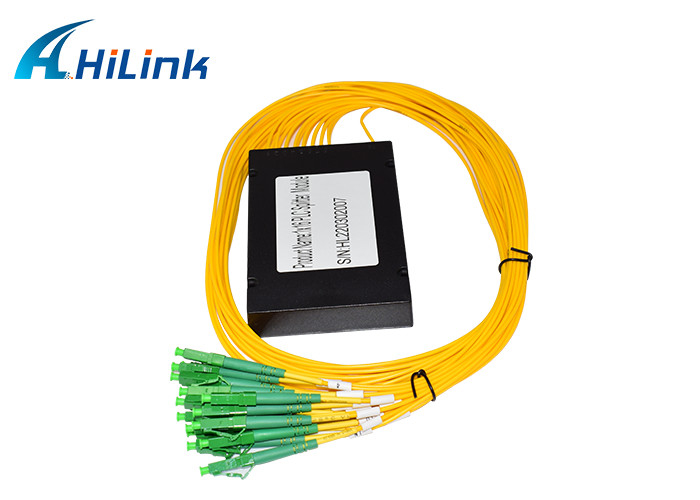1x16 فیبر نوری PLC تقسیم کننده اتصالات LC/APC 1M جعبه ABS سیستم های FTTX
