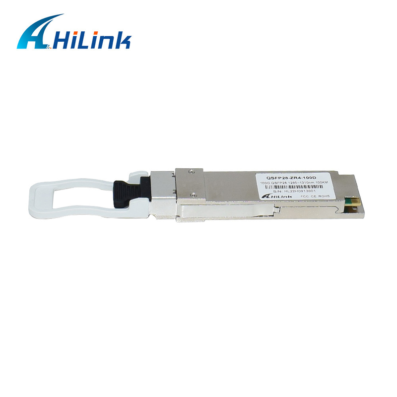 ماژول فرستنده و گیرنده نوری QSFP28 100G ZR4 ZR4+ 100km 1310nm SMF Duplex LC QSFP Gbic DOM