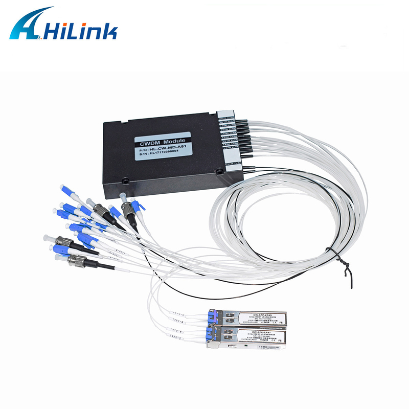 جعبه ABS 8 کانال CWDM MUX DEMUX 1270-1610 نانومتری با پورت ارتقا یافته