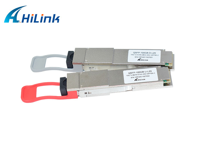 100GBASE - BX20 ماژول فرستنده نوری QSFP28 LAN WDM 1280nm 1310nm 20km LC Simplex Transceiver