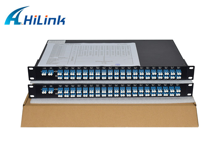 AAWG Passive Device DWDM Mux Demux 40CH Dual Fiber 1U Rack Mount 19 inches