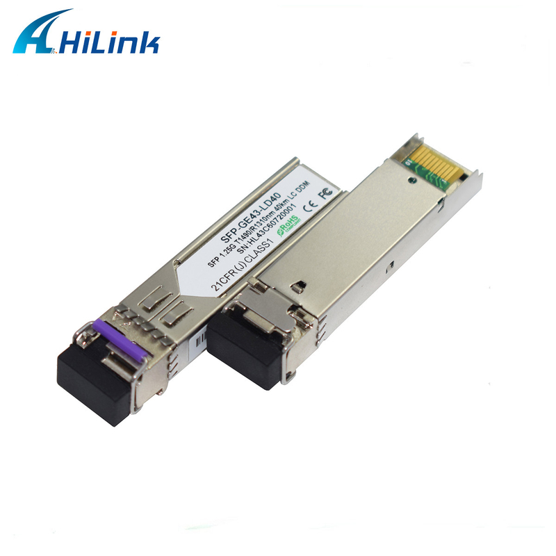 1000BASE-BX 1.25G SFP ترانسسیور 1310nm/1490nm 40KM BIDI SFP LC/SC ماژول گیگابیت اترنت