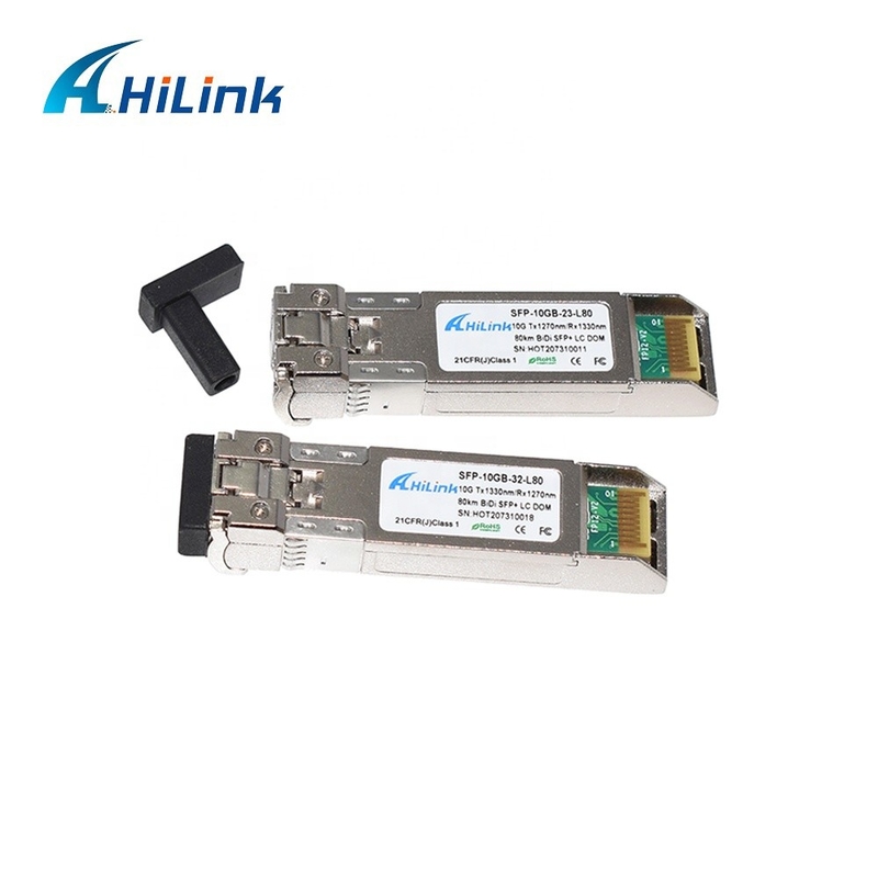 10GBASE BIDI 1490/1550nm SFP+ 10G اترنت فايبر نوري فرستنده تک SFP+ BIDI 10G 80KM