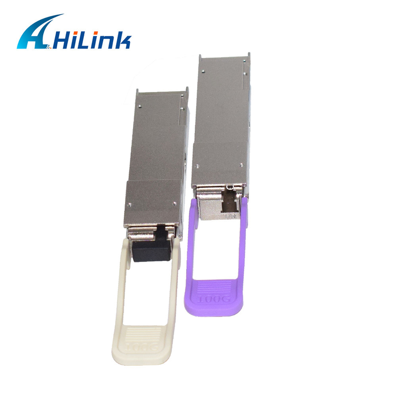 QSFP28 BIDI 1280nm/1300nm 80KM Simplex LC Transceiver Optical تک حالت DDM برای مسافت های طولانی