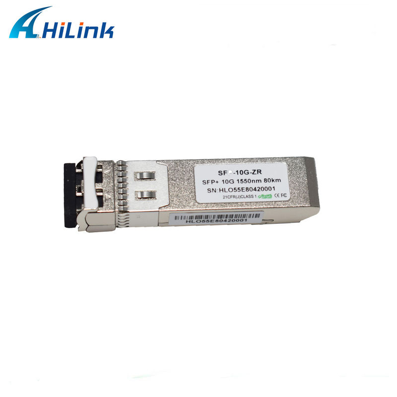 80KM فاصله SFP 10G SMF 1550nm ZR دوگانه LC DDM ماژول نوری با فرستنده EML
