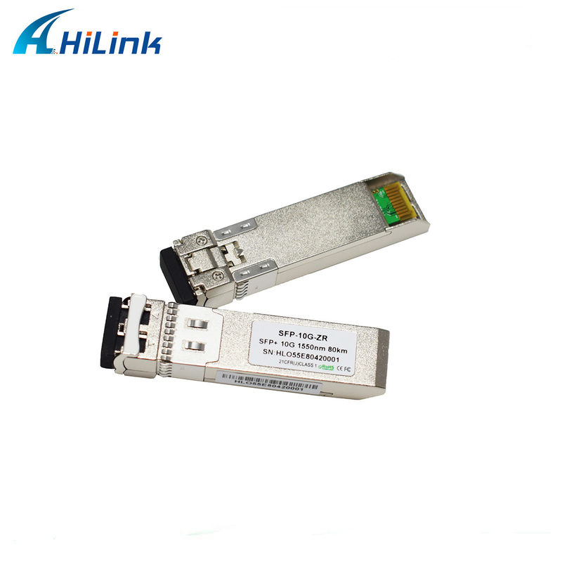 80KM فاصله SFP 10G SMF 1550nm ZR دوگانه LC DDM ماژول نوری با فرستنده EML