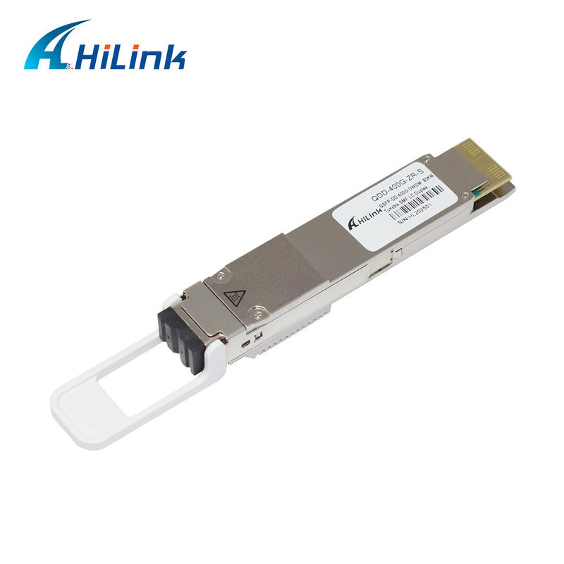 QSFP DD 400GBASE DWDM ZR 80KM ماژول گیرنده QDD-400G-ZR-S DWDM قابل تنظیم SMF LC DOM