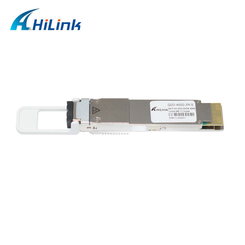 QSFP DD 400GBASE DWDM ZR 80KM ماژول گیرنده QDD-400G-ZR-S DWDM قابل تنظیم SMF LC DOM