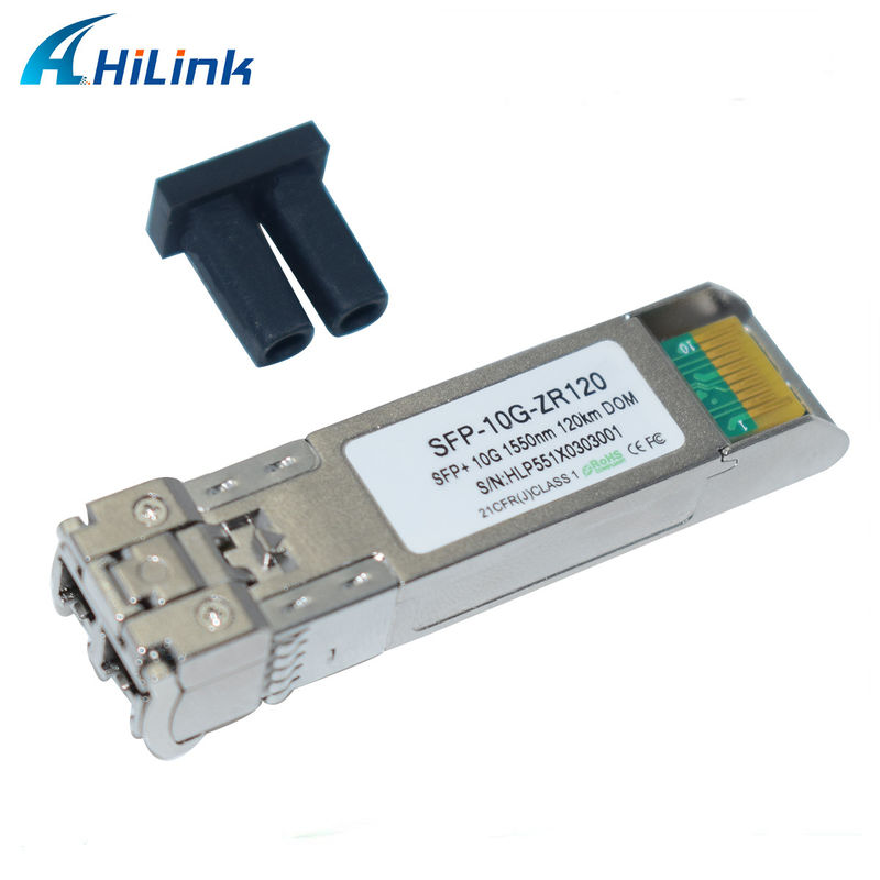 Hilink 10G Base SFP+ ZR 120KM 1550NM تجهیزات فیبر نوری ماژول گیرنده نوری سازگار