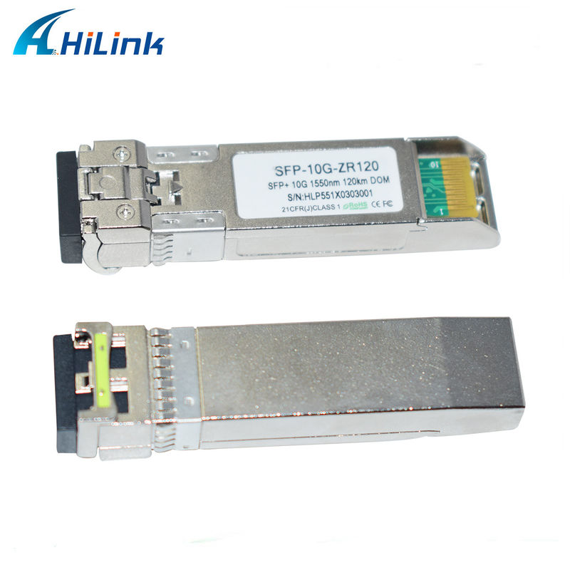 Hilink 10G Base SFP+ ZR 120KM 1550NM تجهیزات فیبر نوری ماژول گیرنده نوری سازگار