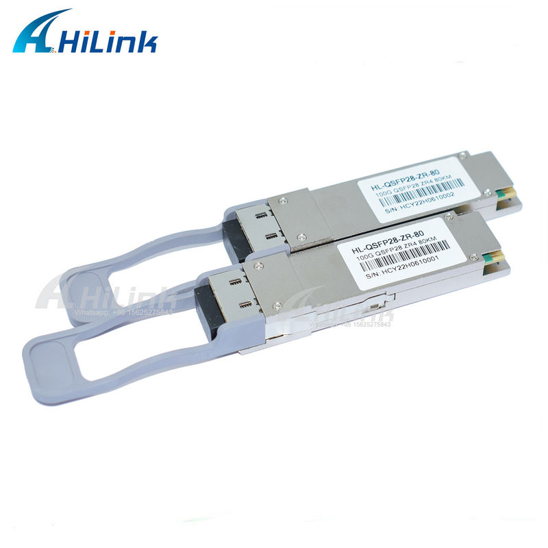 QSFP28 ZR4 80KM LWDM4 1295-1304NM LC Connector SOA+Pin Fiber Optic Transceiver قیمت خوب ارتباطات و شبکه محصول