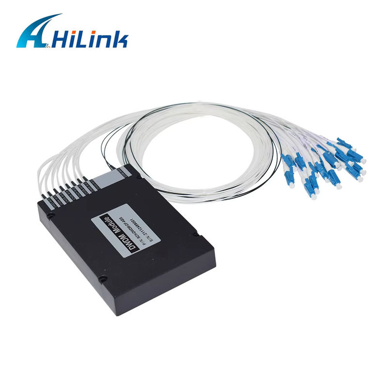 تجهیزات WDM 8CH 100GHZ DWDM MUX Demux Dual Fiber Duplex LC UPC C Band ABS Box