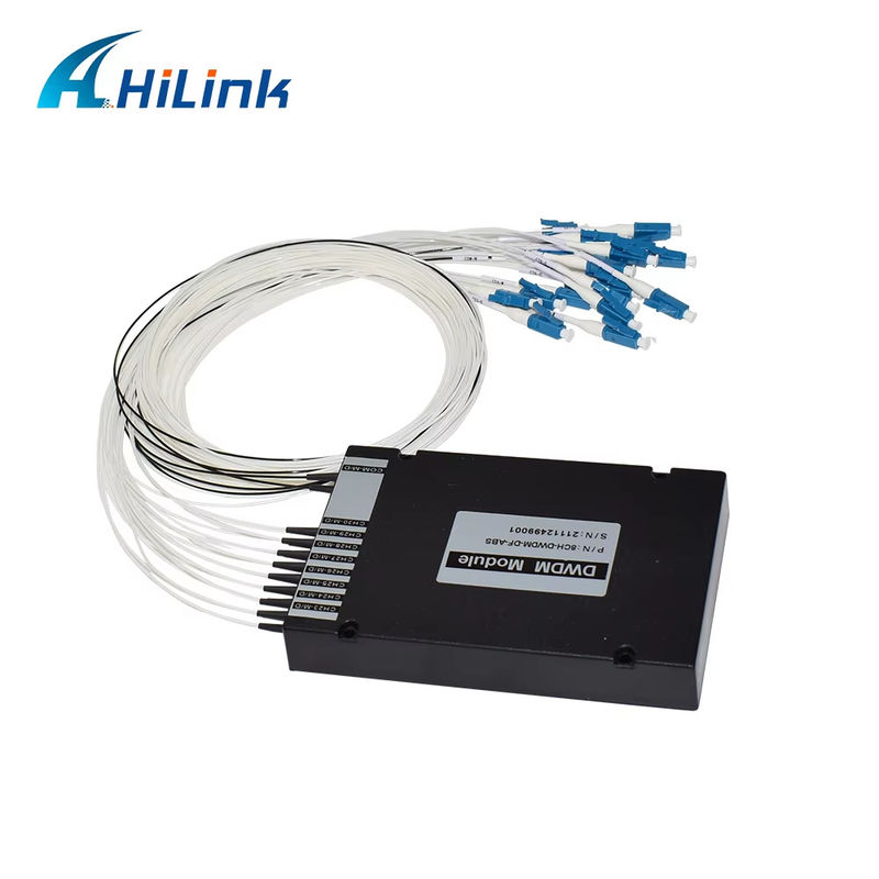 تجهیزات WDM 8CH 100GHZ DWDM MUX Demux Dual Fiber Duplex LC UPC C Band ABS Box