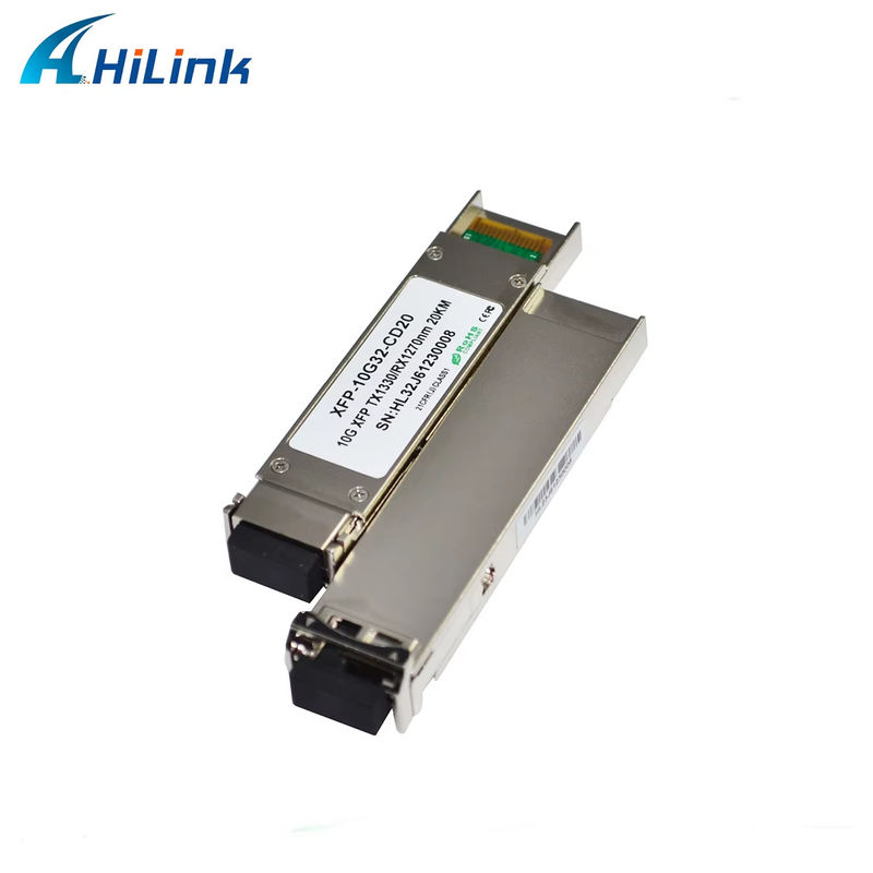ماژول گیرنده دو طرفه XFP با کیفیت بالا 10Gbps 20km با اتصال LC 1270/1330nm برای تجهیزات فیبر نوری