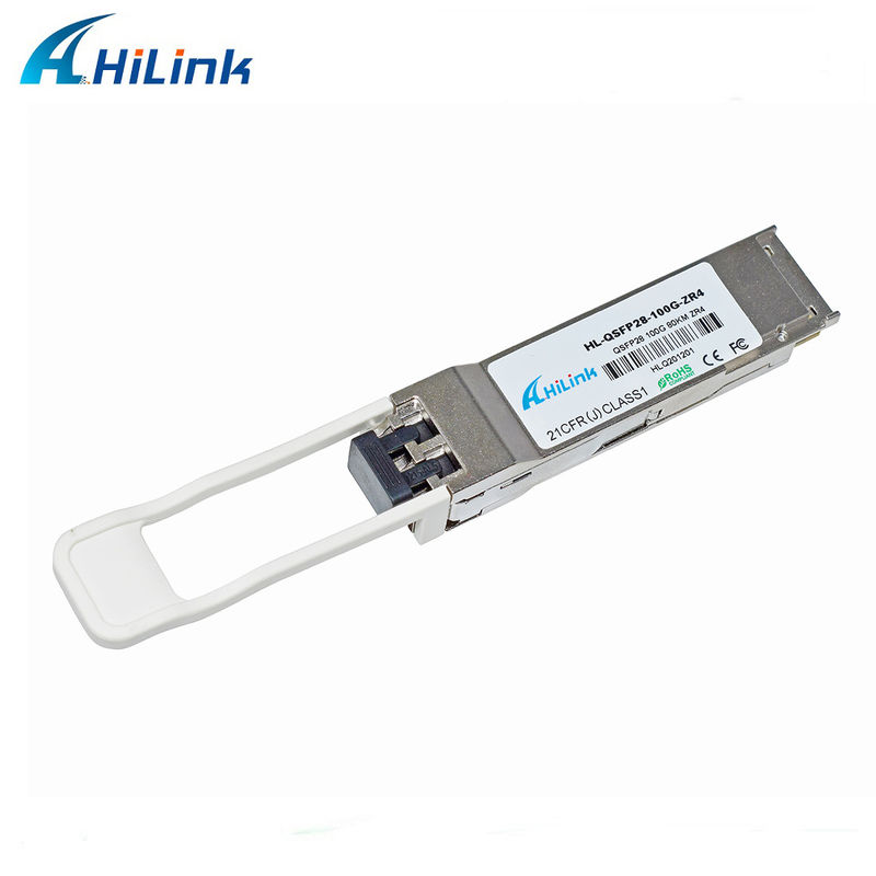 هیلینک 100G QSFP28 ZR4 80KM LWDM 1295-1304NM SOA+PIN ماژول گیرنده LC دوگانه