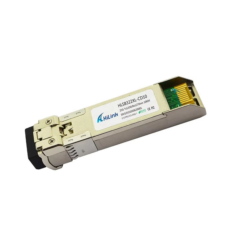 ماژول نوری 25G SFP28 BIDI کانکتور فیبر LC 0 تا 70 درجه سانتیگراد 3 کیلومتر/10 کیلومتر/40 کیلومتر/60 کیلومتر