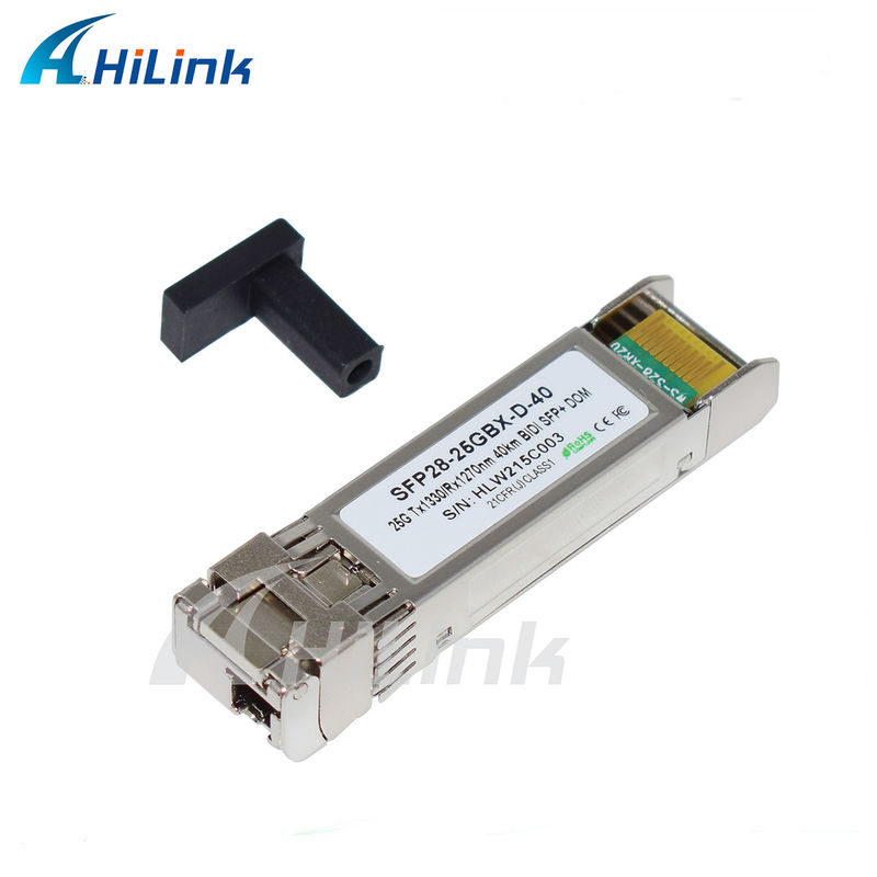 25 گیگابایت در ثانیه 40 کیلومتر SFP28 BIDI Transceivers LC یک کانکتور تک کنتاکتور قابل اتصال گرم کاملا سازگار با RoHS