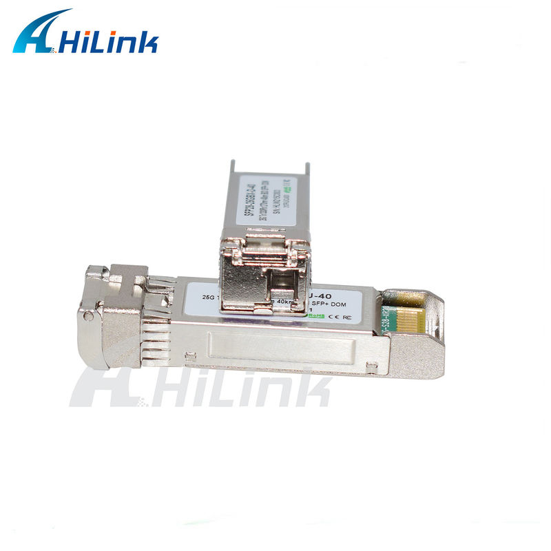 25 گیگابایت در ثانیه 40 کیلومتر SFP28 BIDI Transceivers LC یک کانکتور تک کنتاکتور قابل اتصال گرم کاملا سازگار با RoHS