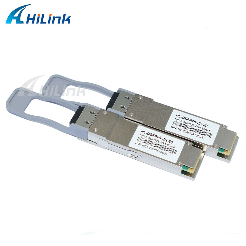 100Gb/s 80km QSFP28 گیرنده Hot Pluggable Duplex LC Connector LAN WDM EML TOSA SOA PIN SMF