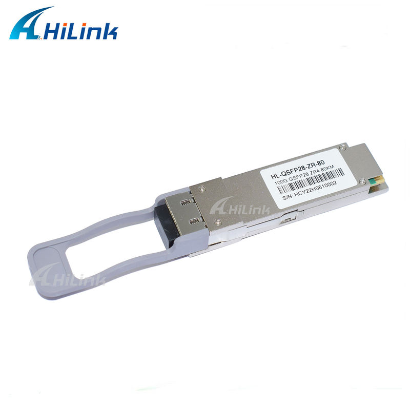 100Gb/s 80km QSFP28 گیرنده Hot Pluggable Duplex LC Connector LAN WDM EML TOSA SOA PIN SMF