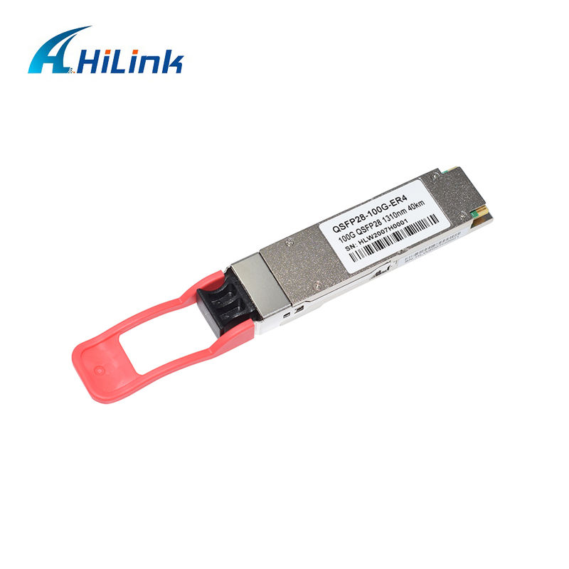 100Gb/s QSFP28 ER4 ماژول گیرنده نوری 40KM Hot Pluggable Duplex LC LAN WDM APD SMF مطابق با RoHS-6