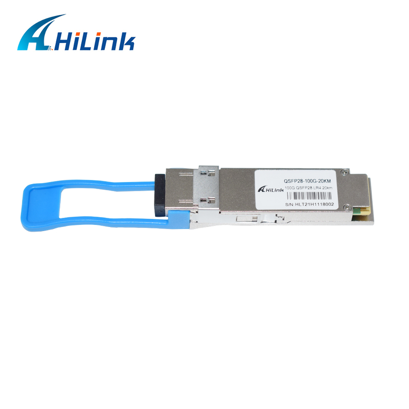 100Gb/s QSFP28 LR4 ماژول گیرنده نوری 20KM Hot Pluggable Duplex LC Connector Single Mode RoHS Compliant