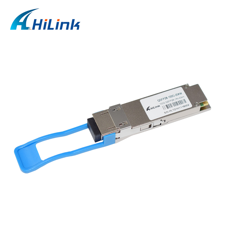 100Gb/s QSFP28 LR4 ماژول گیرنده نوری 20KM Hot Pluggable Duplex LC Connector Single Mode RoHS Compliant