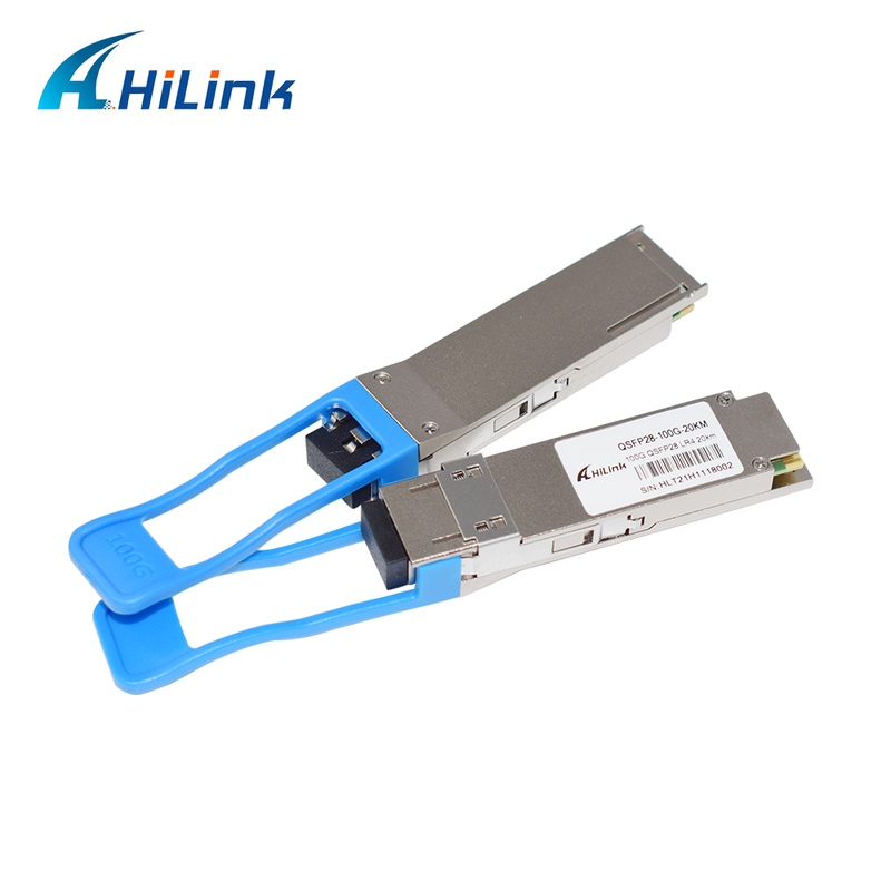 100Gb/s QSFP28 LR4 ماژول گیرنده نوری 20KM Hot Pluggable Duplex LC Connector Single Mode RoHS Compliant