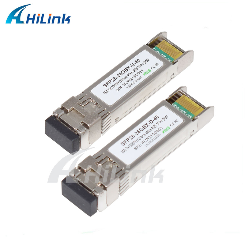 25Gbps BIDI 40KM 1270/1310nm 40KM APD LC DOM ترانسسیور 25G Ethernet Fiber Optic Transceivers