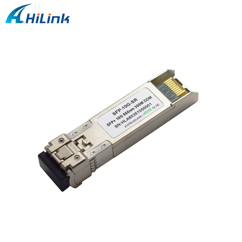 10Gbps 850nm 300m مولتی مود SFP + ماژول گیرنده فیبر نوری گرم قابل وصل با عملکرد DDM