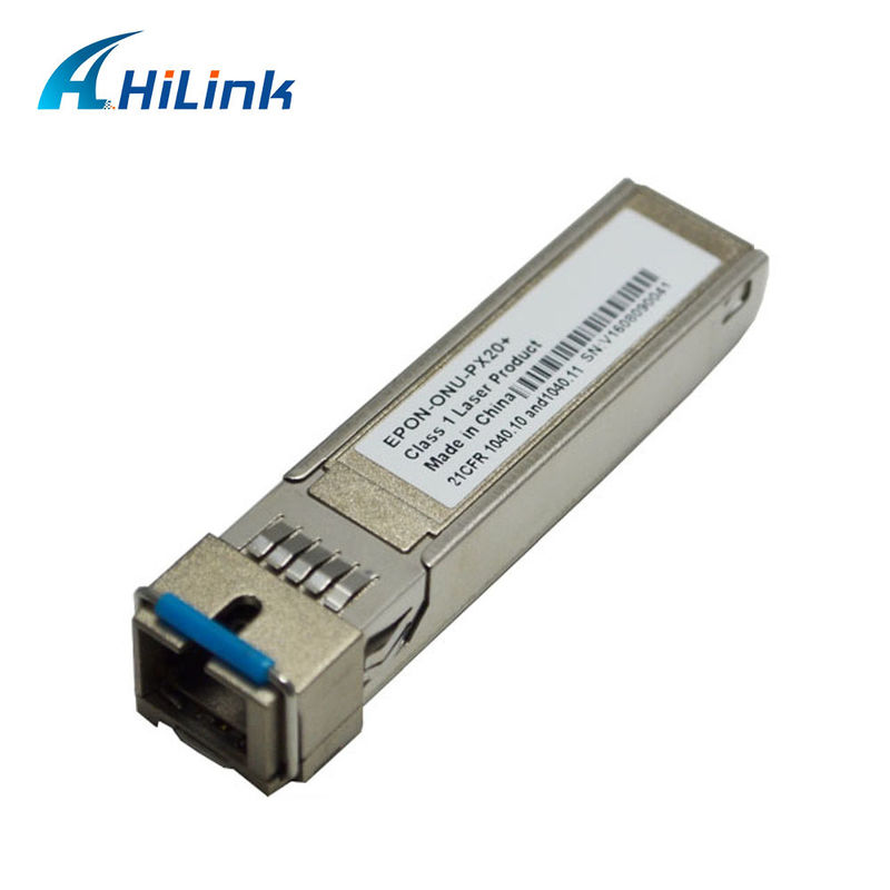 1.25G EPON ONU SFP Transceiver با گیرنده SC / UPC برای فاصله 20KM و محدوده دمای 0 °C ~ +70 °C