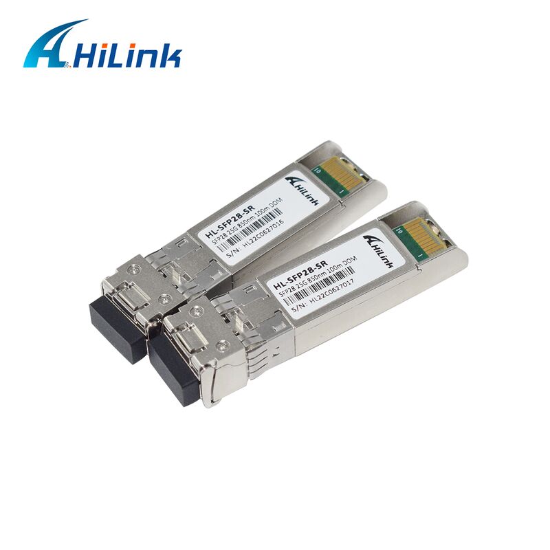 هیلینک 25G SFP28 فرستنده نوری با فاصله 100M 3 سال گارانتی و CE RoHs گواهینامه