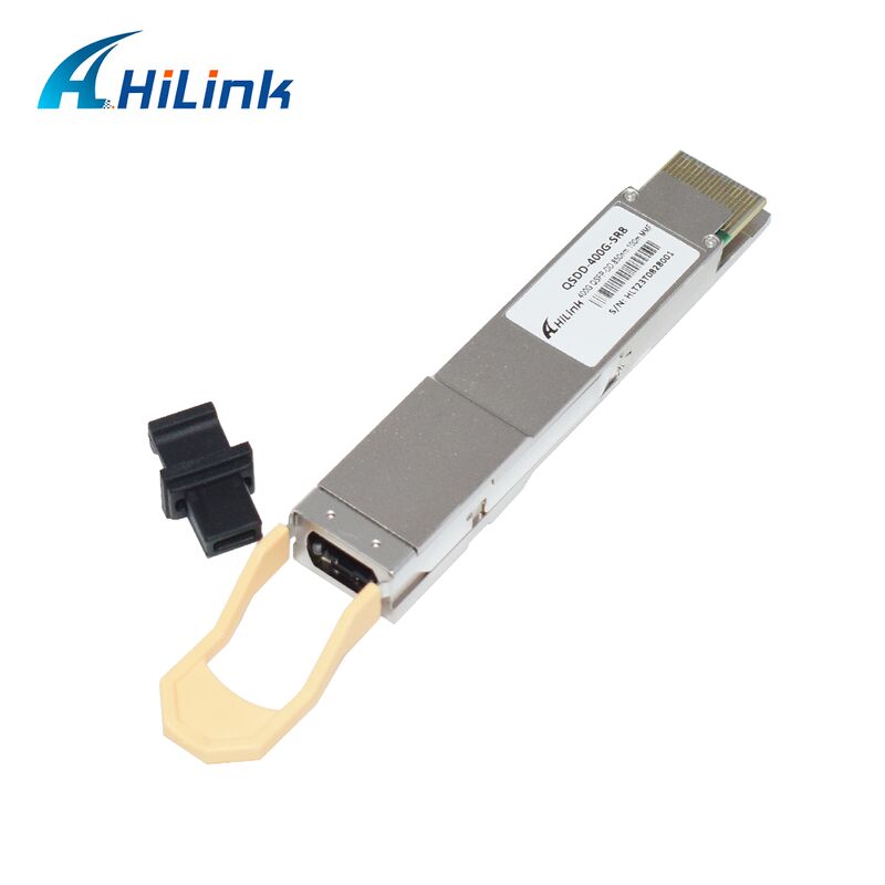 فرستنده و گیرنده نوری Hilink QSDD-400G-SR 400G QSFP56-DD SR8 با نرخ داده 400G، طول موج 850 نانومتر و مسافت 100 متر