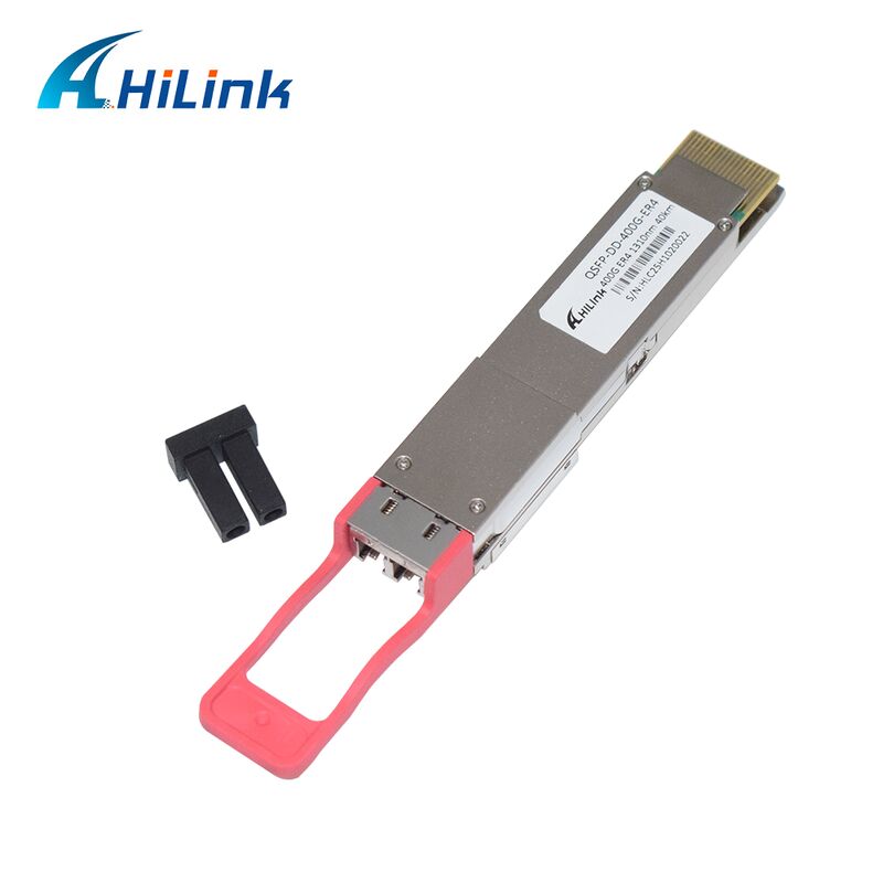ماژول گیرنده نوری Hilink 400G QSFP-DD ER4 با انتقال 40km و حساسیت OMA <-14dBm مطابق با RoHS