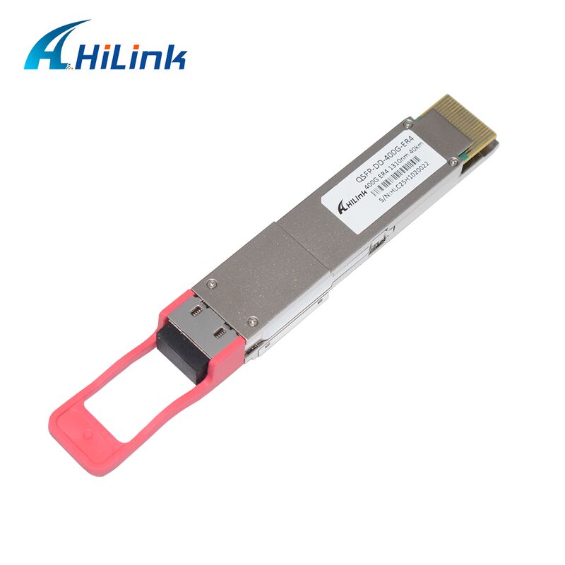 ماژول گیرنده نوری Hilink 400G QSFP-DD ER4 با انتقال 40km و حساسیت OMA <-14dBm مطابق با RoHS