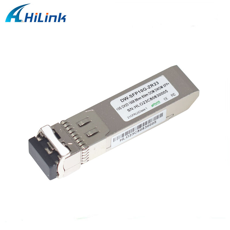 هیلینک 10Gb SFP + DWDM SFP 100GHz CH17 ~ 61 اختیاری 80km Transceiver Optical Module Duplex LC تجاری صنعتی