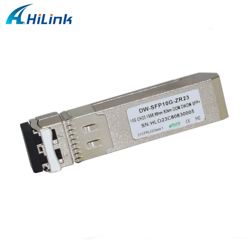 هیلینک 10Gb SFP + DWDM SFP 100GHz CH17 ~ 61 اختیاری 80km Transceiver Optical Module Duplex LC تجاری صنعتی