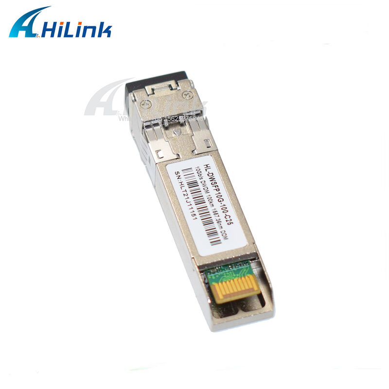10G SFP + DWDM ترانسسیور 80km 100km CH17 ~ 61 120km CH20 ~ 55 درجه حرارت تجاری صنعتی 100GHz