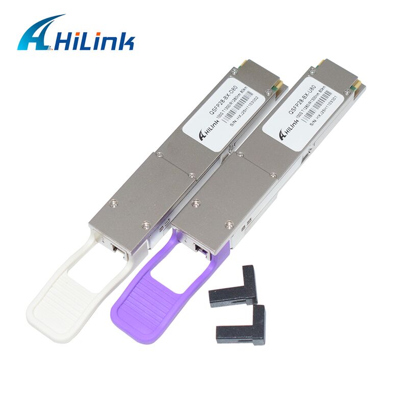 ماژول گیرنده نوری Hilink QSFP28-BX-U80/D80 100Gb/s BIDI با برد 80km برای 100G Ethernet