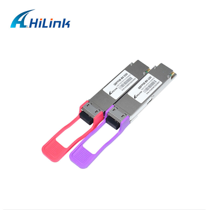 ماژول فرستنده-گیرنده نوری Hilink HL-QSFP28-100G-UD-20 100Gb/s 20km QSFP28 BIDI LR1 با کانکتور LC قابل تعویض داغ