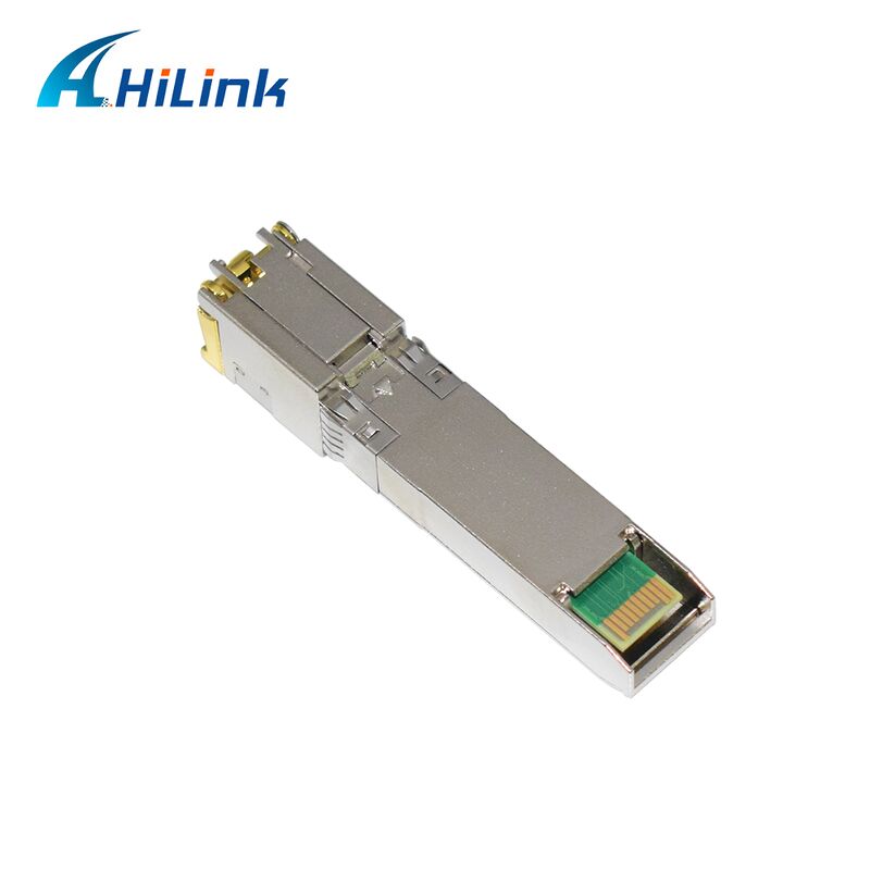 ماژول مسی 10GBASE-T با فرستنده و گیرنده SFP+ با نرخ داده 10 گیگابیت بر ثانیه Hilink با برد 30 متر/80 متر و مطابق با RoHS