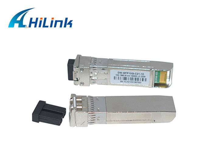 10G Dwdm Sfp ماژول 100KM اترنت فرستنده نوری 17-61 کانال LC اتصال دهنده LC