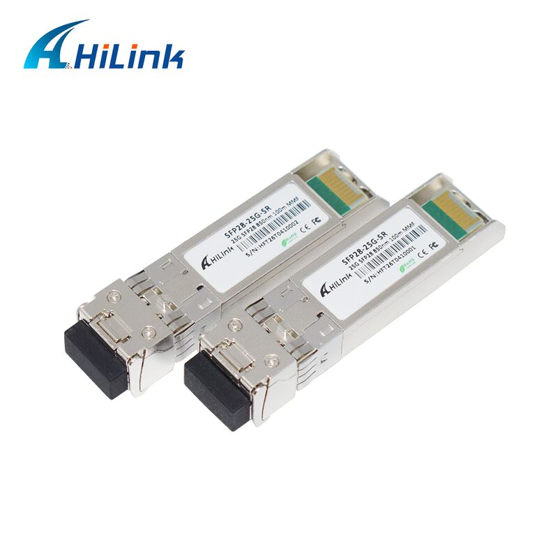 ماژول فرستنده و گیرنده 25G SFP28 SR دوگانه LC با سرعت داده 25 گیگابیت بر ثانیه، برد 100 متر و طول موج 850 نانومتر HL-SFP28-25G-SR