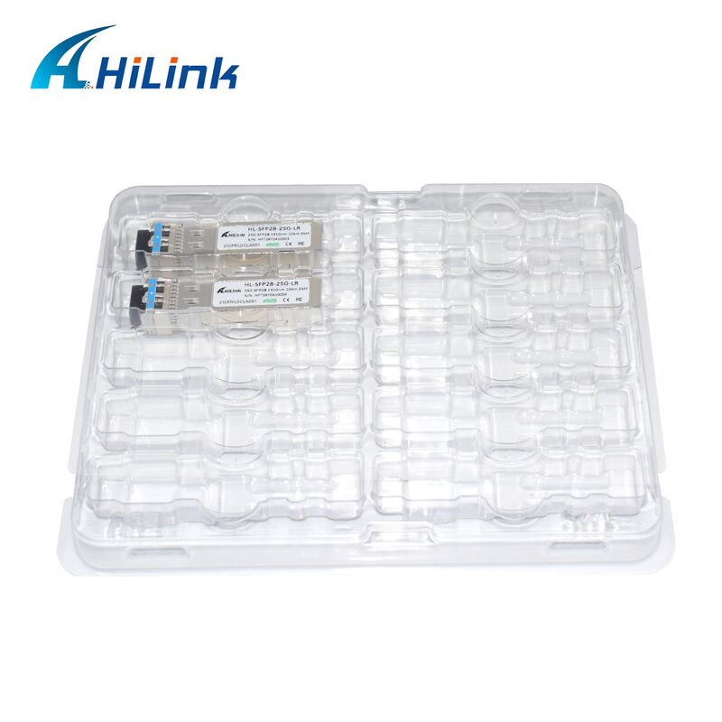 HL-SFP28-LR-10KM 25G SFP28 ترانسسیور با فاصله انتقال 10 کیلومتری، نرخ داده 25.78Gbps و مصرف انرژی کم <1.2W