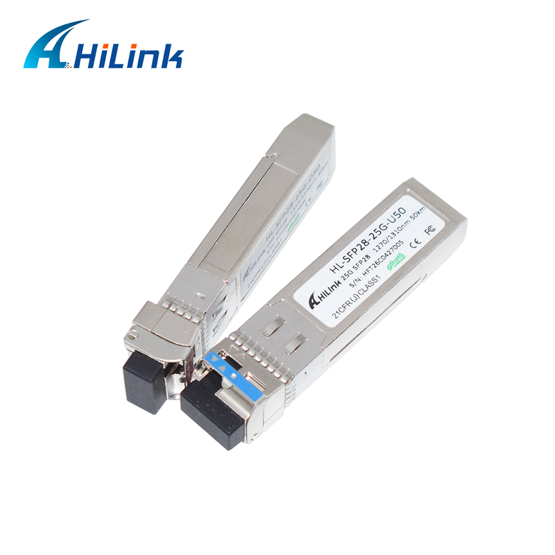 25Gb / s 50Km SFP28 BIDI Transceivers APD+PIN LC Connector SFP28 ماژول نوری DOM