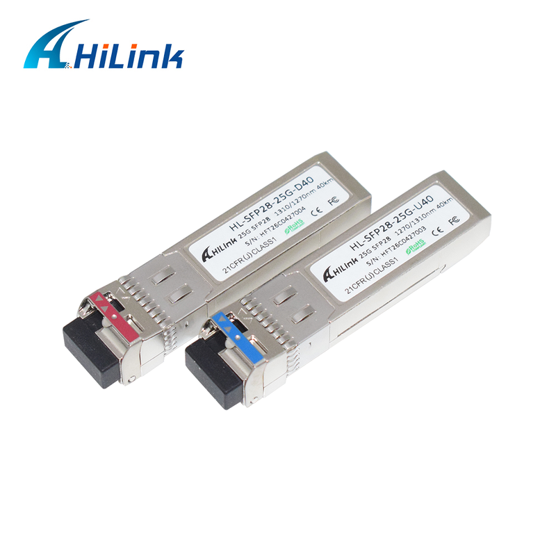25GBASE SFP28 25G BIDI 10KM 1270/1330nm DML+PIN LC ماژول نوری گیرنده DOM