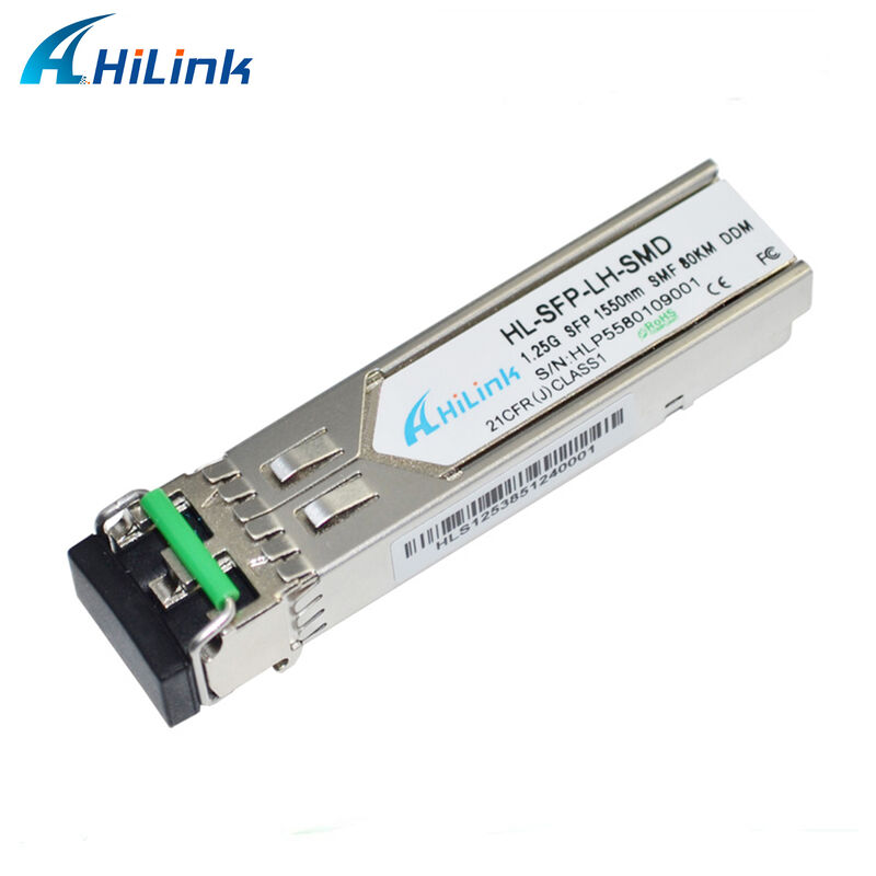 هیلینک 1.25Gb / s SFP فرستنده نوری 1550nm 80km گرم قابل وصل GBIC RoHS سازگار